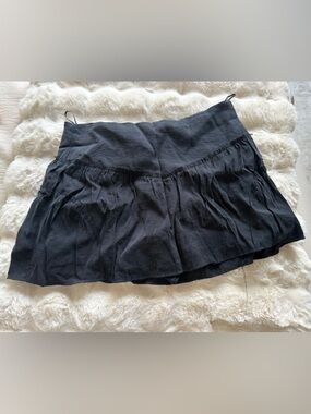 Zara Black Tiered Mini Skort